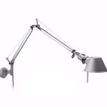 Aplique Tolomeo Pared Brazo Largo Base Cromada